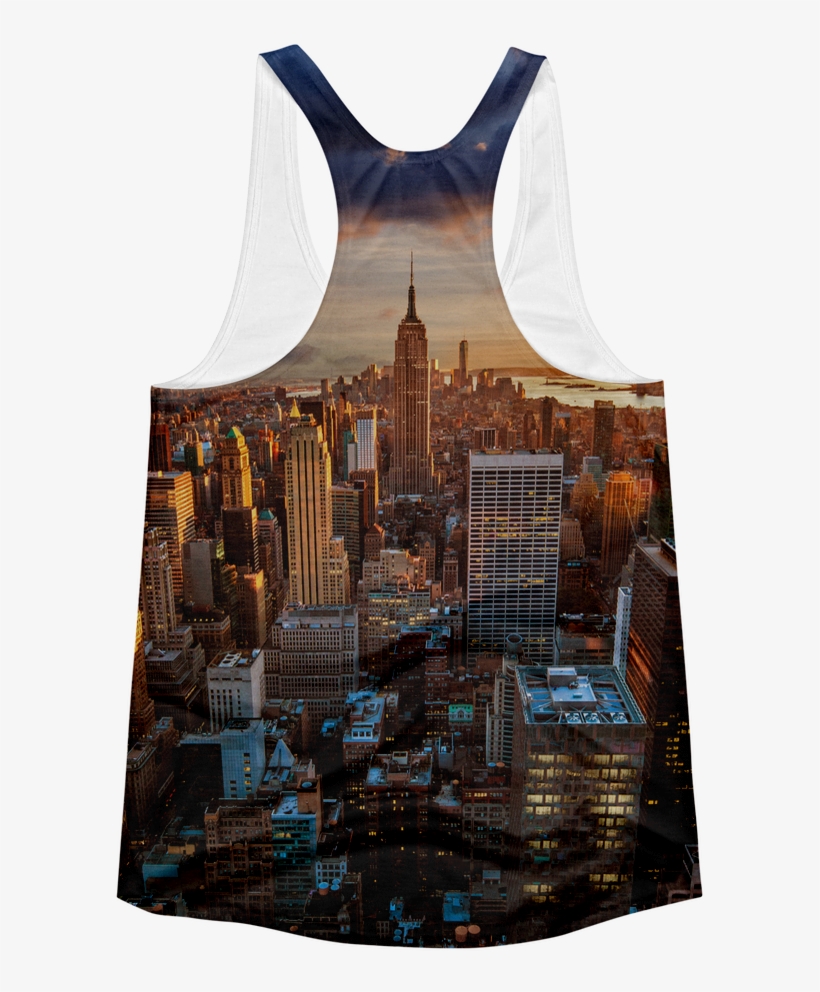 New York City Skyline Women's Racerback Tank Top - Empire State Building, transparent png #8335026