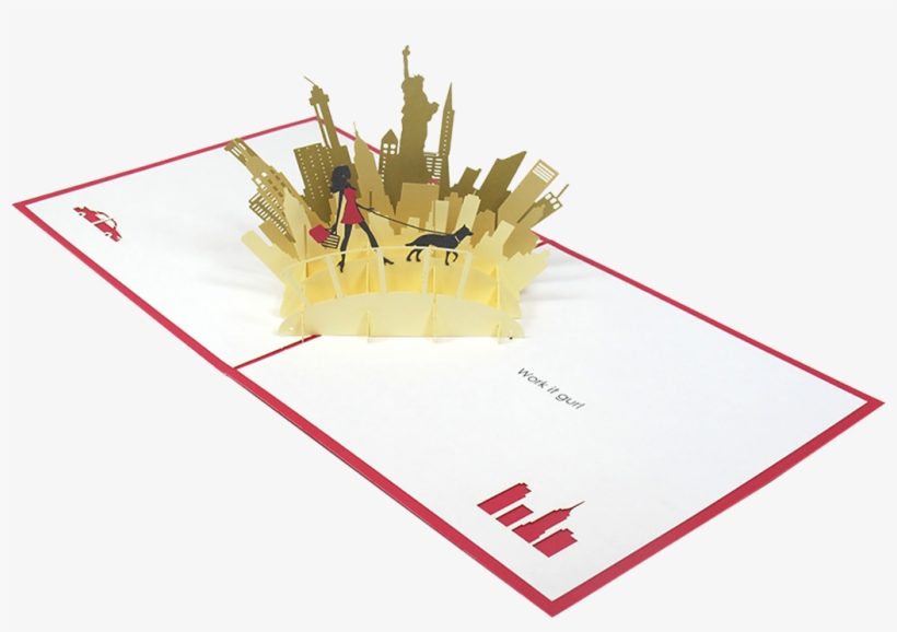 New York City Skyline Pop-up Card - Diagram, transparent png #8335281