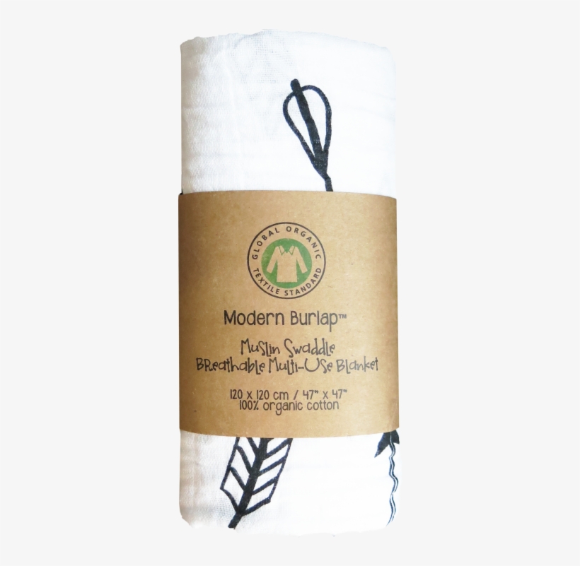 Modern Burlap Muslin Swaddle Arrows - Bratwurst, transparent png #8335710