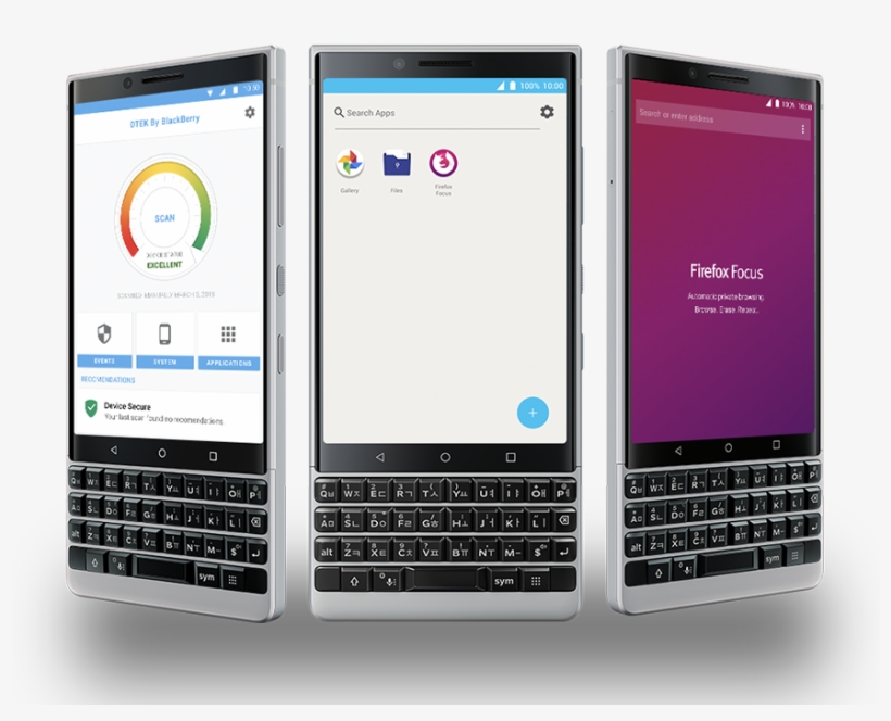 Dtek And Firefox Browser - Blackberry Key2, transparent png #8335976