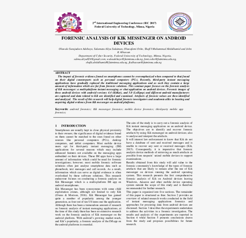 Pdf - Federal University Of Technology Minna, transparent png #8337092