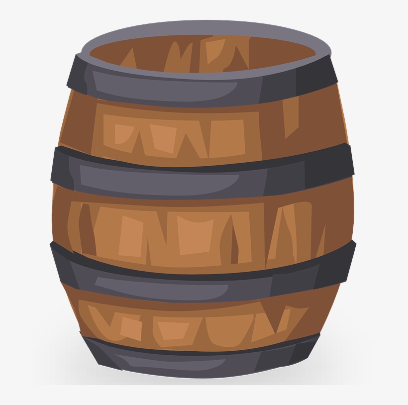 Barrel Clipart Dram - Wooden Barrel Clip Art, transparent png #8337888