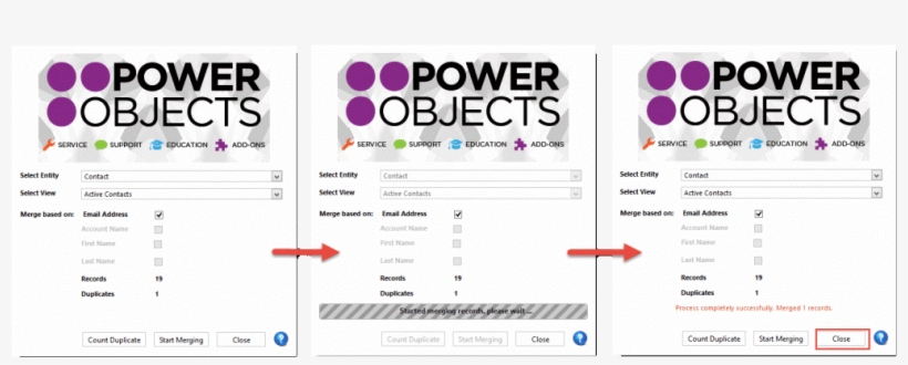 Lastly, Select The Count Duplicate Button To Search - Powerobjects, transparent png #8338414