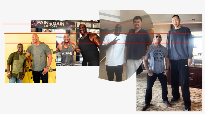 Famous Peoplei Lined Up The Chins And Foreheads For - Rock And Kevin Hart Twitter, transparent png #8338556