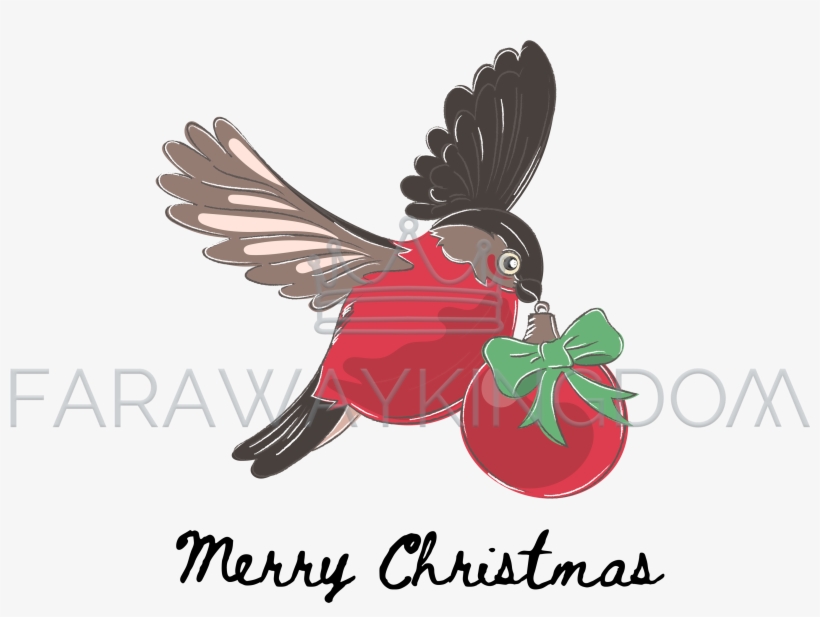 Bullfinch Christmas Cartoon Winter Bird Vector Illustration - Cockatiel, transparent png #8338719