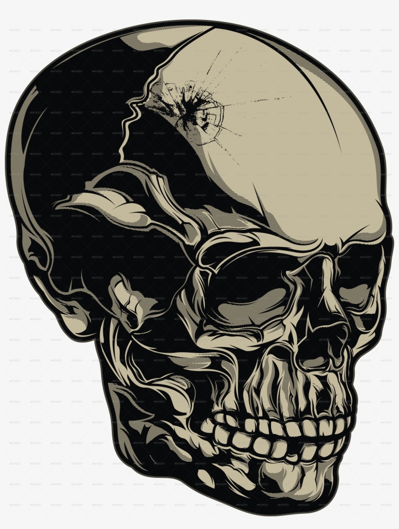 1 2 3 - Skull, transparent png #8339025