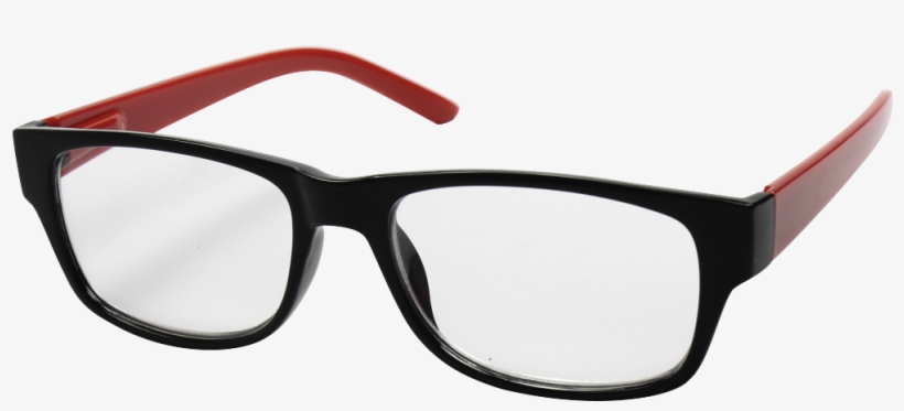 Reading Glasses, Plastic, Black/rot, - Paire De Lunettes, transparent png #8339099