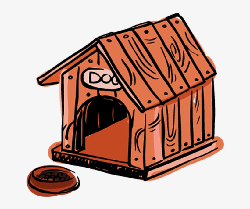 手绘小木屋狗窝- Cartoon Dog House - Gambar Kandang Anjing Kartun, transparent png #8339857