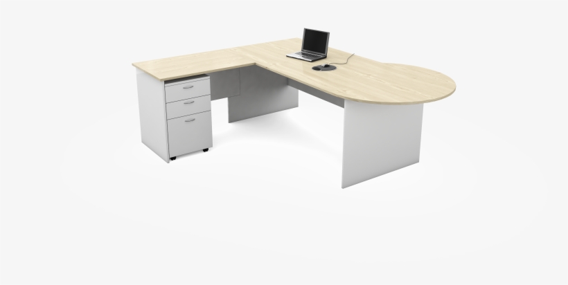 P Shaped Office Desk Brisbane - Table, transparent png #8340038