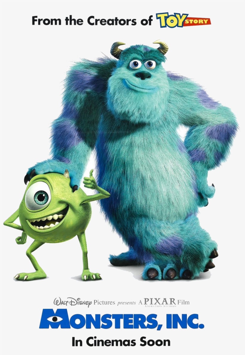 Monsters - Monsters Inc 2001 Poster, transparent png #8340231