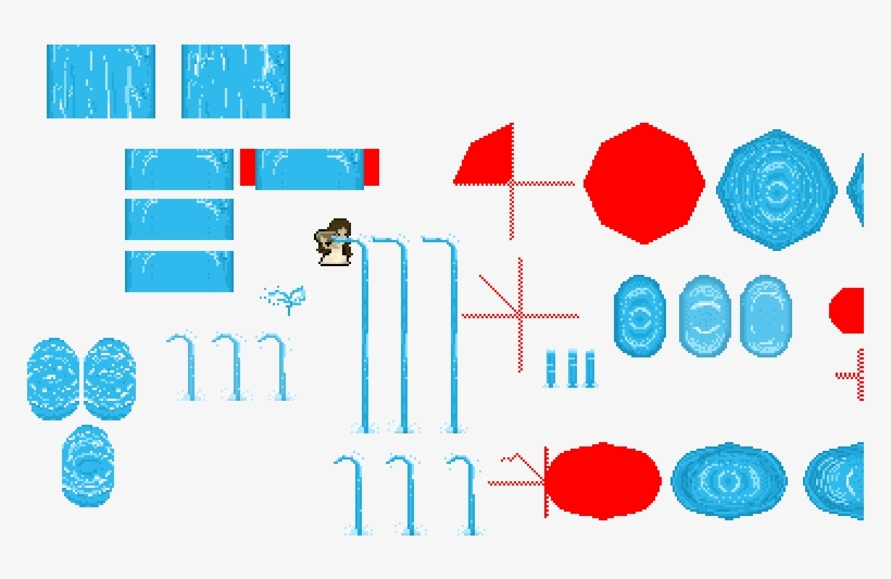 As Far As Water Within Other Objects Goes, All The - Water Ripple Pixel Art, transparent png #8341044