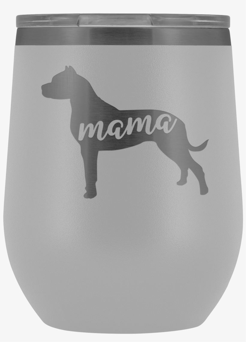 Pit Bull Mama Wine Tumbler With Lid, Pitbull Dog Mom - Treeing Walker Coonhound, transparent png #8341411