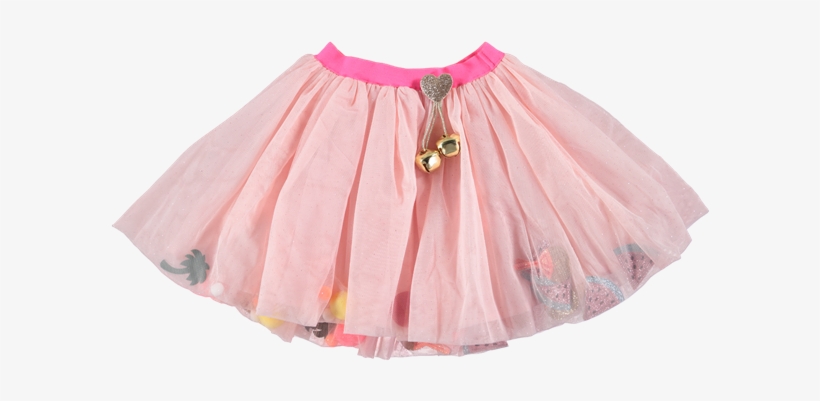 Picture Of Glitter Tulle Skirt With Gold Heart Bell - Miniskirt, transparent png #8342149