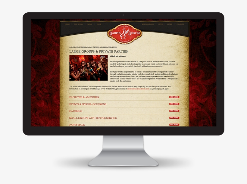 Saints & Sinners Website - Mac Monitor Vector, transparent png #8342205