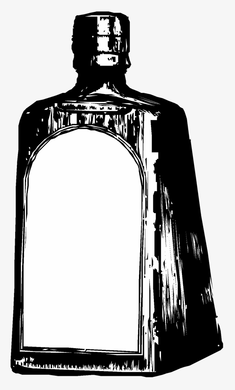 Clip Black And White Medicine Drawing Old Bottle - Retro Clipart Png, transparent png #8342860