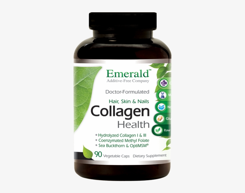 Emerald Labs Collagen, Hair, Skin & Nails, 90 Count - Emerald Thyroid Health, transparent png #8342901