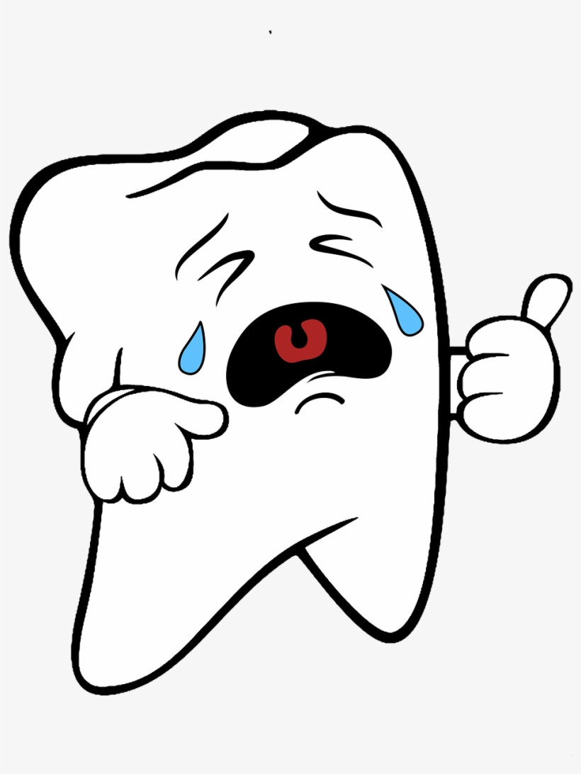 Crying Tooth Clipart - Diente Llorando Png, transparent png #8343374