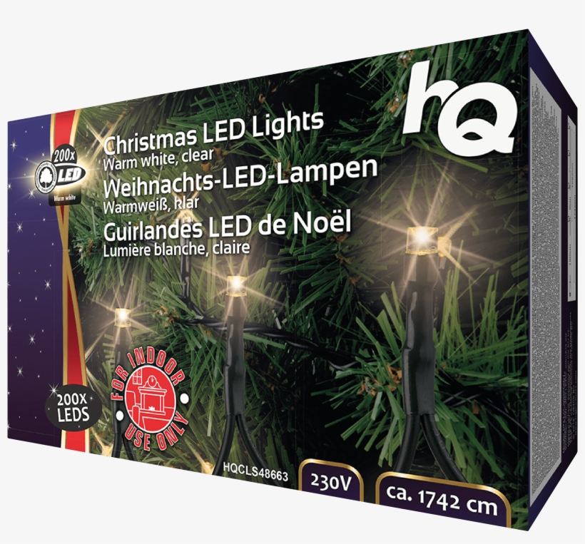 Christmas Light 200 Led 4 W Hq Hqcls48663 - Light Ropes & Strings, transparent png #8344497