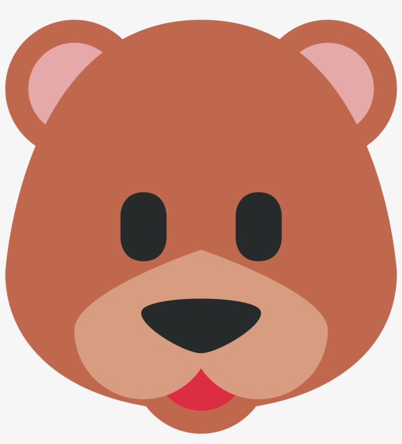 Bear Face - Bear Twitter Emoji Png, transparent png #8345059