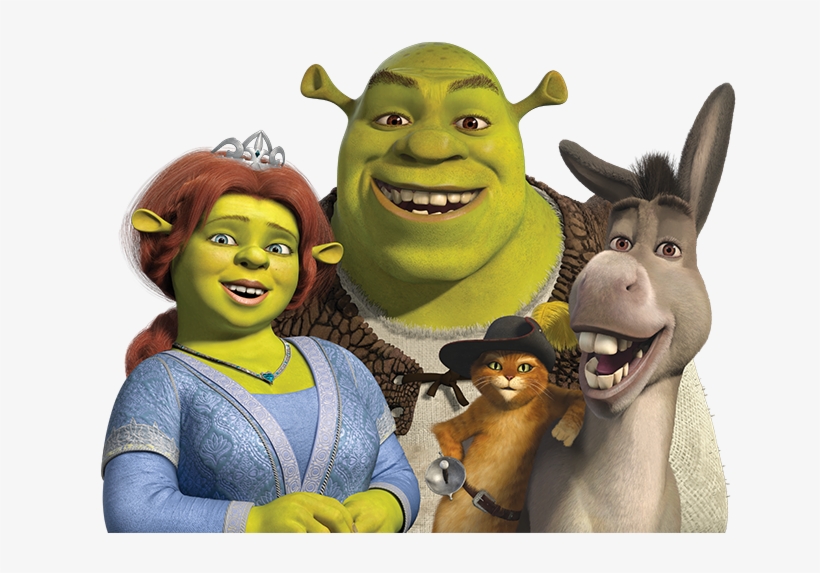 Shrek The Third Trailer - Donkey Shrek Fiona And P, transparent png #8345112