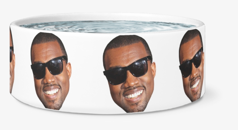 Kanye Face Dog Bowl - Kanye West Sunglasses, transparent png #8345248