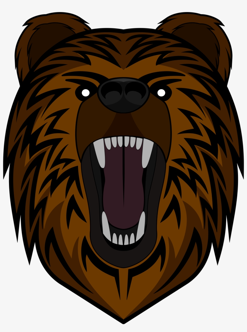 Big Image - Bear Face Roar Png, transparent png #8345283