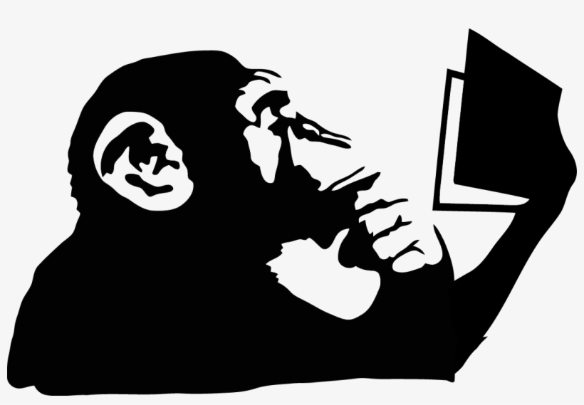 A Publicly Available Server Is Hosted At Book Monkey2 - Banksy Thinking Chimp, transparent png #8345759