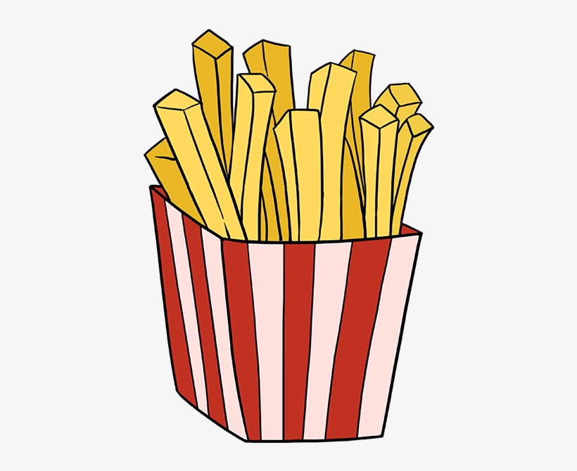 How To Draw French Fries - Draw French Fries, transparent png #8346012