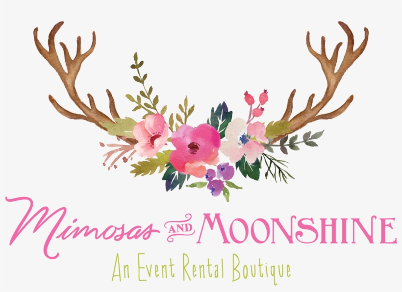 Watercolor Antlers And Flowers, transparent png #8346360