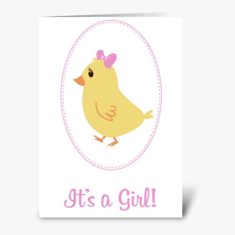 Little Girl Chick Baby Announcement - Cartoon, transparent png #8346500