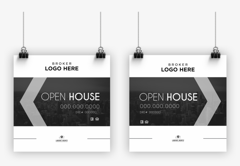 Open House Signs - Open House Sign Design, transparent png #8347154