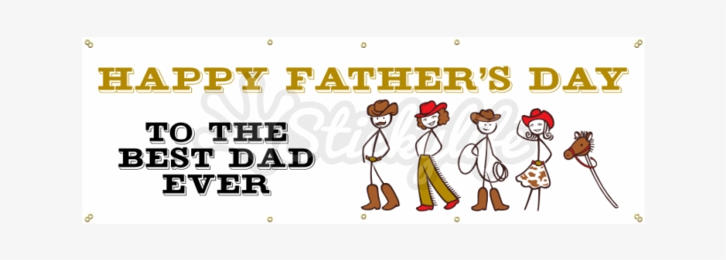 Happy Father's Day Vinyl Banner - Cartoon, transparent png #8347203
