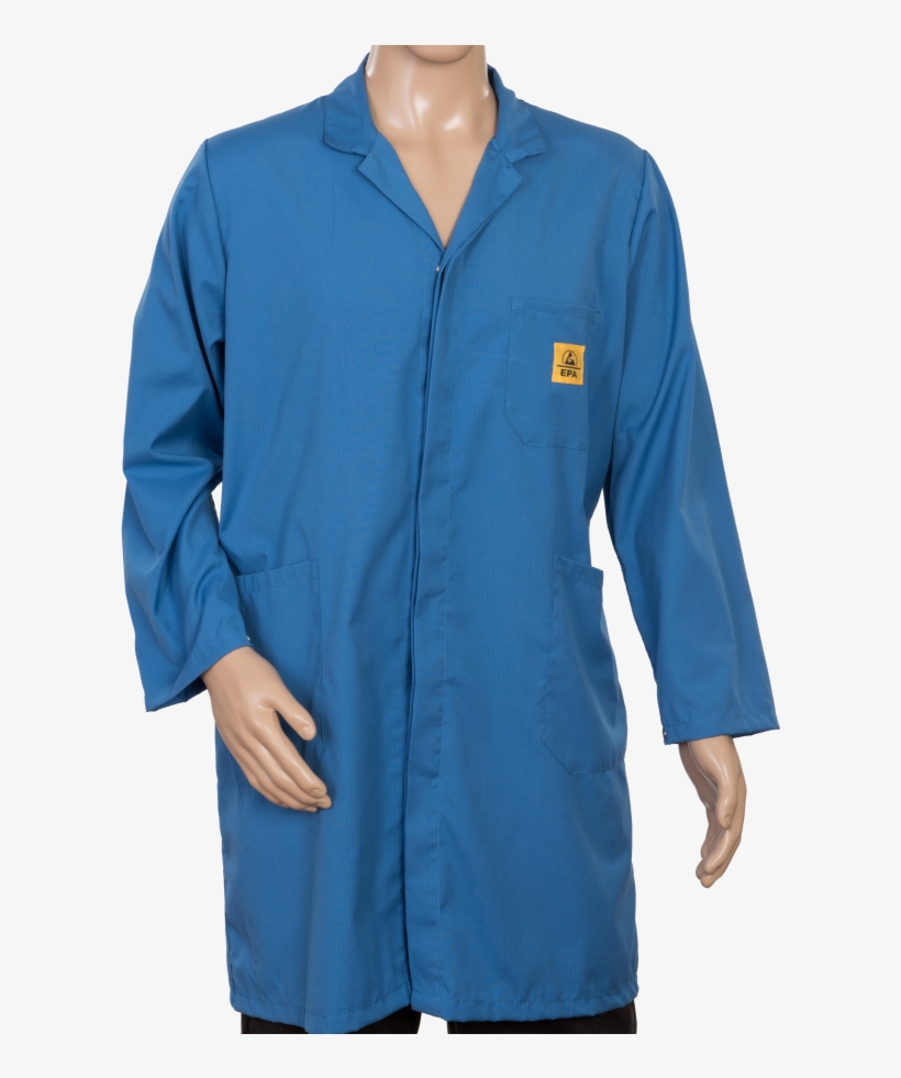 Esd Lab Coat Blue - Scrubs, transparent png #8347635