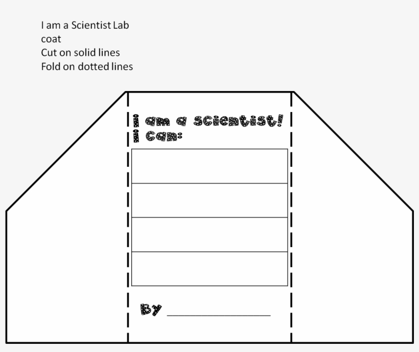 Science Lab Notebook Template 31445 - Science Lab Coat Foldable Template, transparent png #8348116