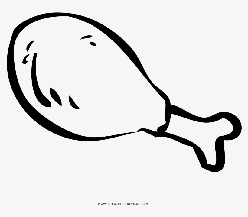Chicken Drumstick Coloring Page - Coxinha Desenho Para Colorir, transparent png #8348499