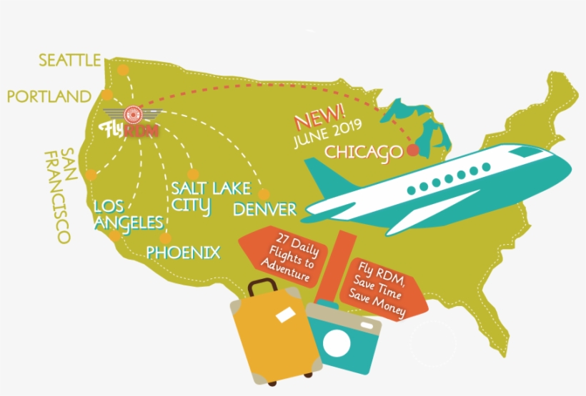Airlines & Destination Cities - Graphic Design, transparent png #8348911