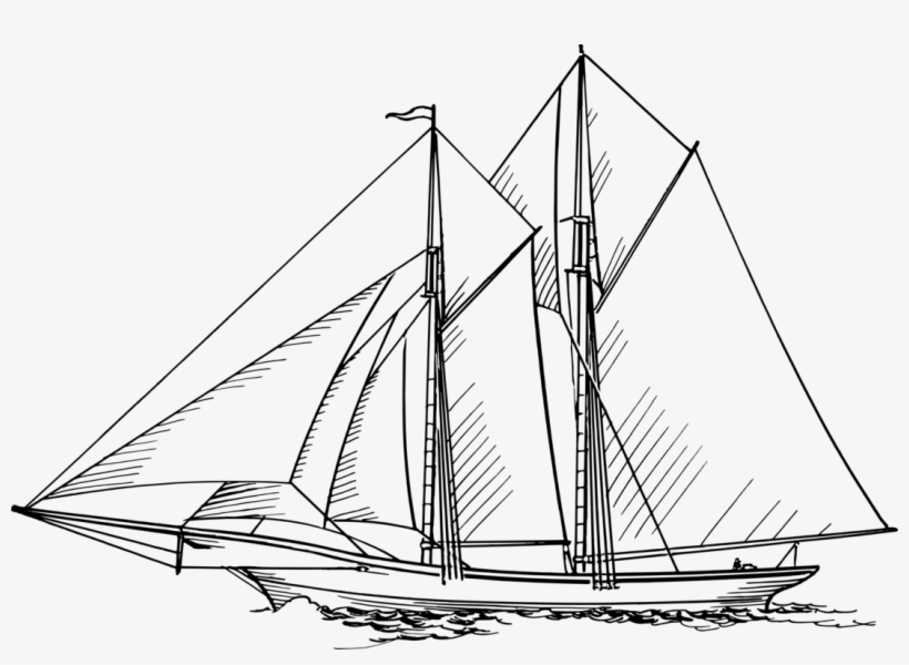 Sailing Ship Boat Ship Of The Line - Fore And Aft Ship, transparent png #8349573