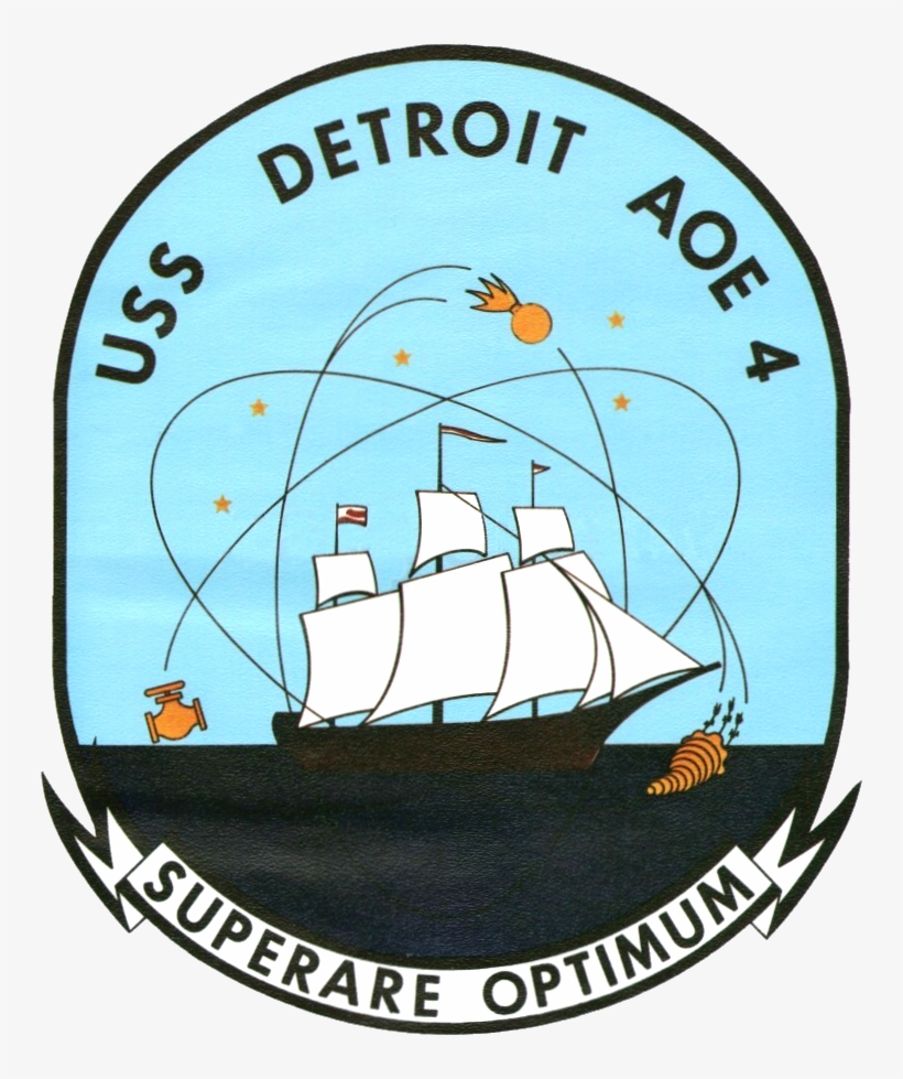 Uss Detroit Crest 1970 - Aoe 5 Uss Seattle Crest, transparent png #8349898