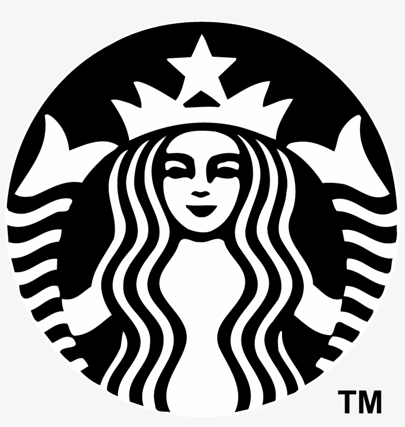 Starbucks Logo Black And White - Starbucks New Logo 2011, transparent png #8350448
