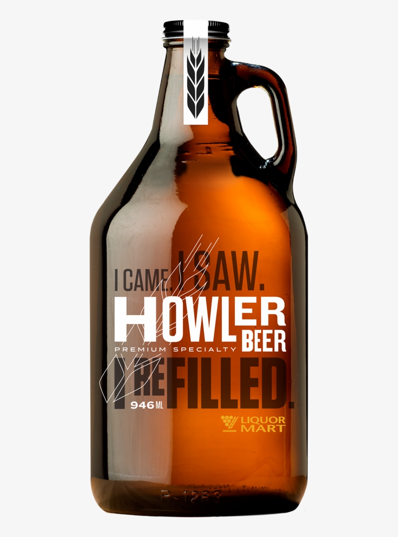 Howler Empty Bottle - Glass Bottle, transparent png #8352286