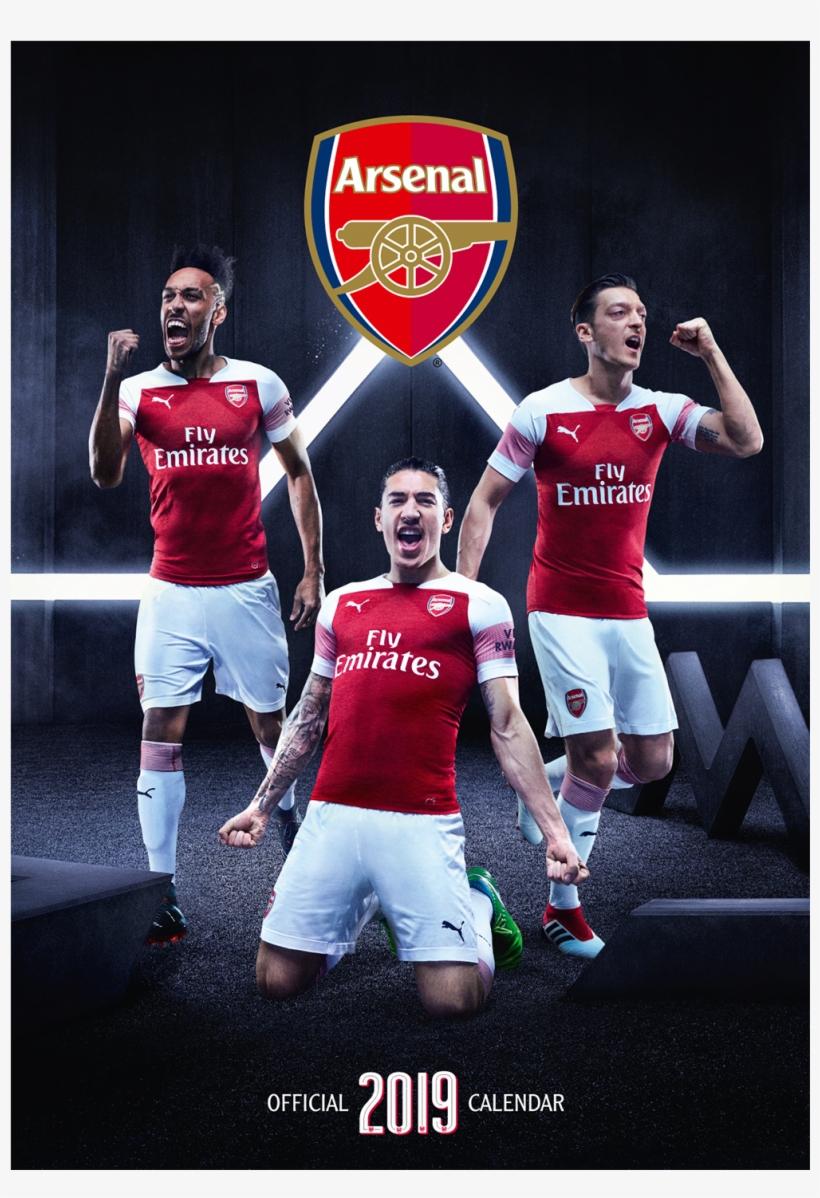 Arsenal A3 Calendar - Arsenal 2019 Calendar, transparent png #8352680