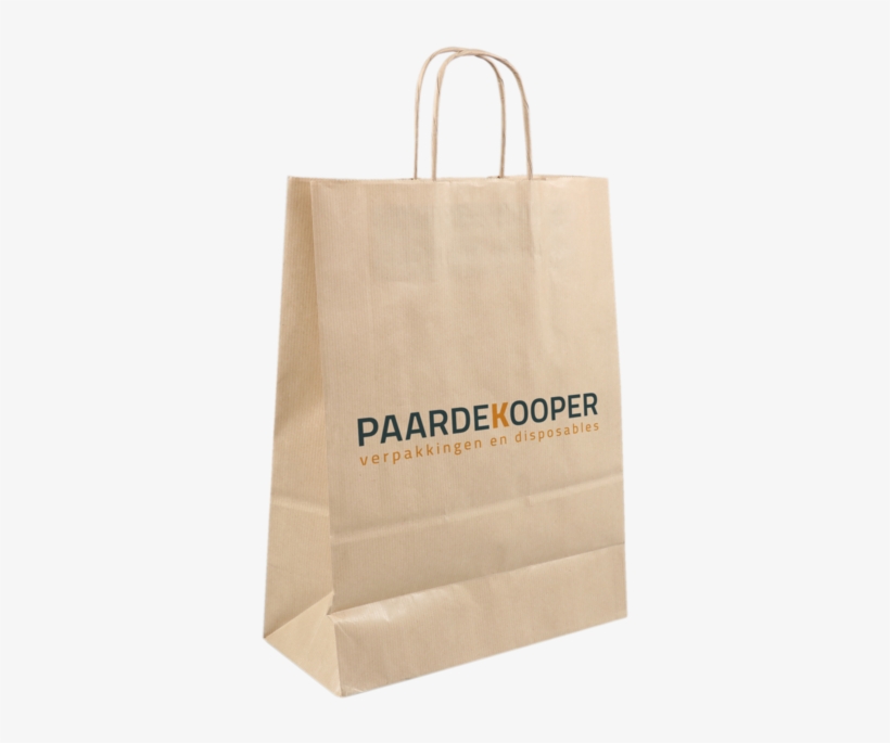 Bag, Your Own Printing, 1 Zijde, Kraft Paper, Twisted-paper - Paardekooper, transparent png #8353030