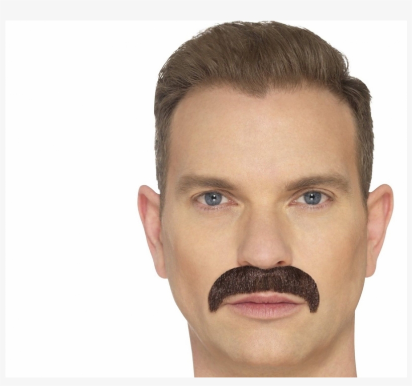 Horseshoe Moustache Brown Smiffys - Deguisement Moustache, transparent png #8353160