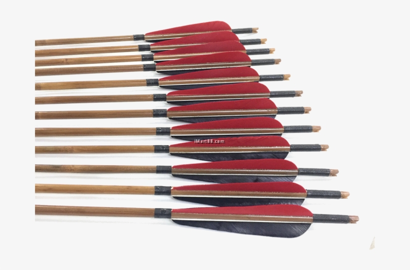 6 Pcs Handmade Bamboo Arrows Feather Vanes Fletch Set - Target Archery, transparent png #8353266