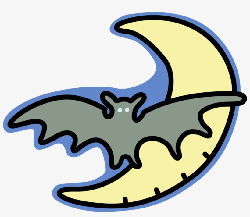 Vector Illustration Of Halloween Bat Flying In Moonlight - Extended Metaphor Example, transparent png #8353583