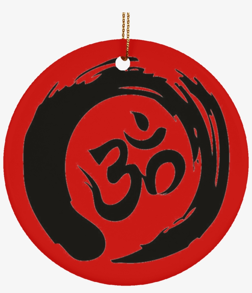 Om Symbol Ceramic Circle Ornament - Circle, transparent png #8355136