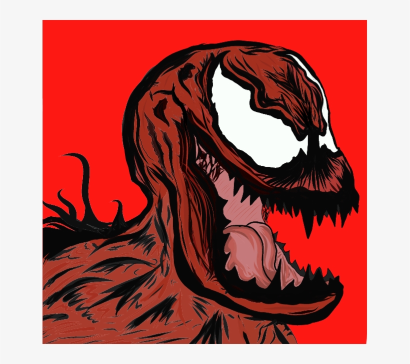 I Posted A Venom Drawing A While Back But Here Is My - Illustration, transparent png #8356354