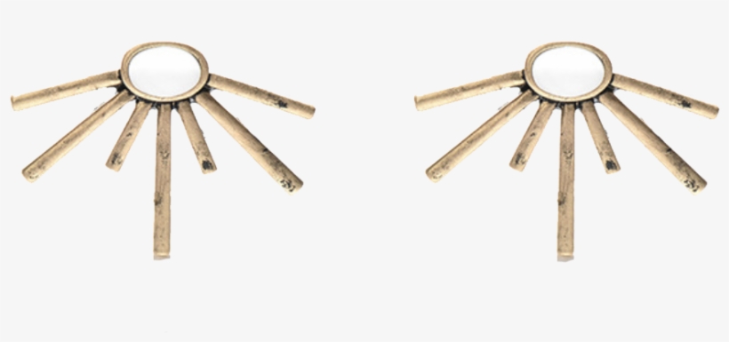 Sun Ray Brass Earrings - Earrings, transparent png #8357320
