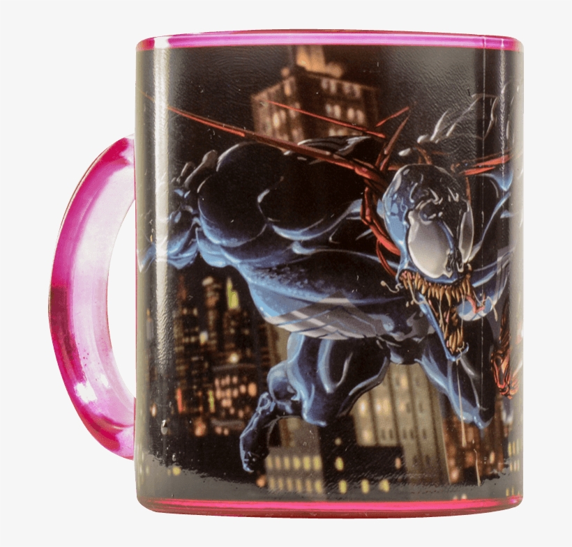 Venom And Carnage Fight Glass Mug - Action Figure, transparent png #8357326