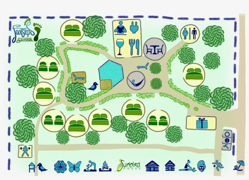 Lodge Plan Footsteps Eco-lodge - Footsteps, transparent png #8357735